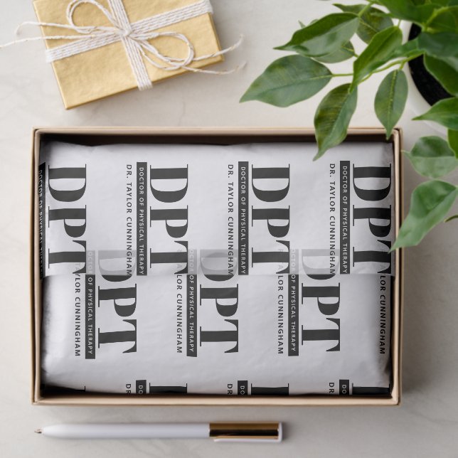 Personalised Modern DPT Doctor of Physical Therapy Tissue Paper (Gift)