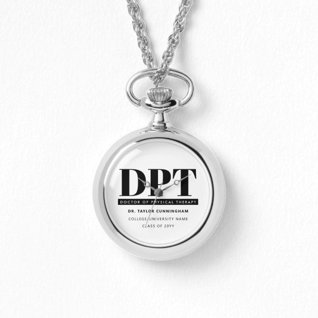 Personalised Modern DPT Doctor of Physical Therapy Watch (Front)