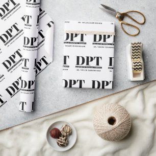 Personalised Modern DPT Doctor of Physical Therapy Wrapping Paper