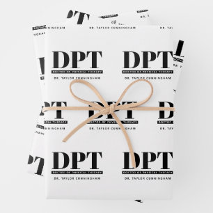 Personalised Modern DPT Doctor of Physical Therapy Wrapping Paper Sheet