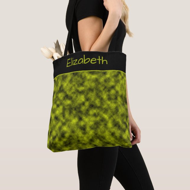 Personalised, Modern, elegant Jungle Girl Tote Bag (Close Up)