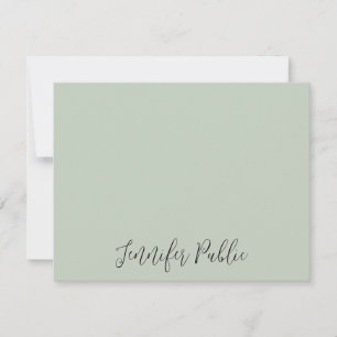 Personalised Modern Elegant Script Name Flat Card