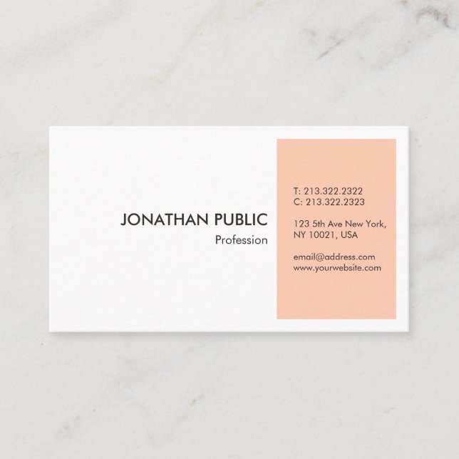 Personalised Modern Elegant Simple Professional Business Card (Front)