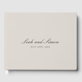Personalised Modern Elegant Wedding Guest Book