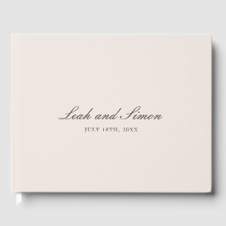 Personalised Modern Elegant Wedding Guest Book