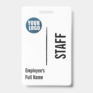 Personalised Modern Employee Logo  ID Badge