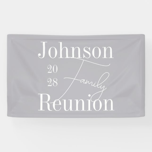 Personalised Modern Family Reunion Party Banner (Horizontal)