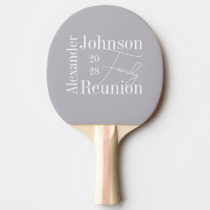 Personalised Modern Family Reunion Typography Ping Pong Paddle