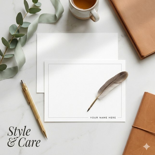 Personalised Modern Flat Note Card (Personalized Modern Flat Note Card)