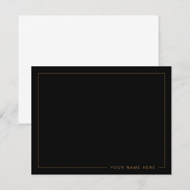 Personalised Modern Flat Note Card (Front/Back)
