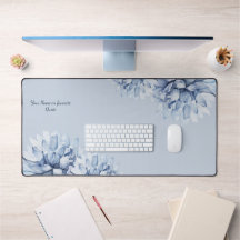 Personalised Modern Floral Dusty Blue