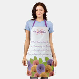 Personalised Modern Floral Mothers Day Quote Apron