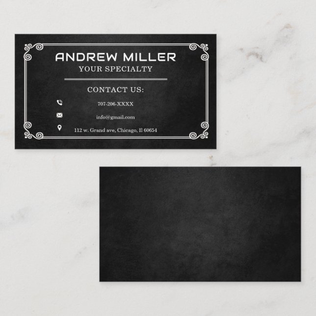 Personalised  Modern Founder Business Card Ideas (Front/Back)
