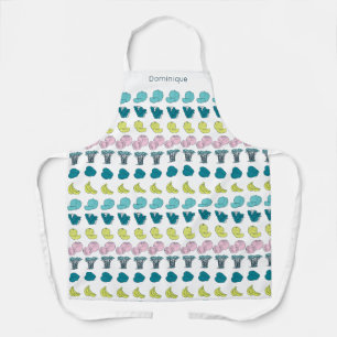 Personalised Modern Fruit & Veggie Print Apron