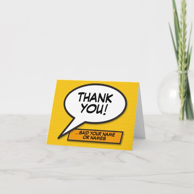 Personalised Modern Fun Speech Bubble Card (Front)