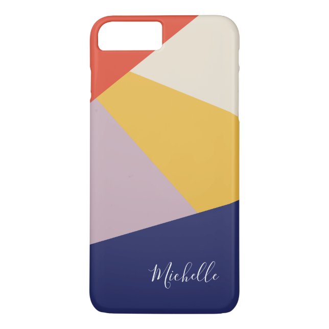 Personalised Modern Geometric Triangles Case-Mate iPhone Case (Back)