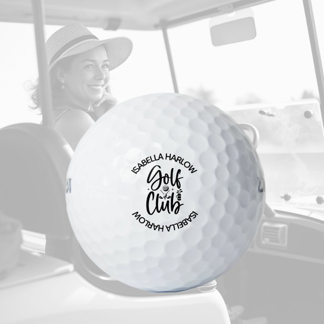 Personalised Modern Golf Club Name Balls (Creator Uploaded)