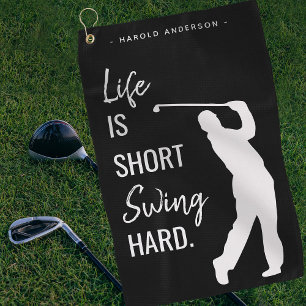 Personalised Modern Golfer Quote  Golf Towel