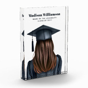 Personalised Modern Graduation Female Graduate Photo Block