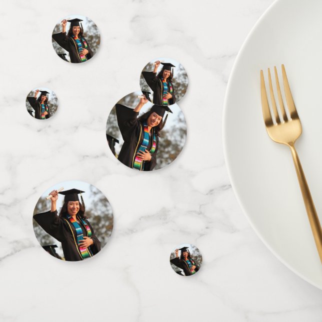 Personalised Modern Graduation Party Photo Confetti (Group)
