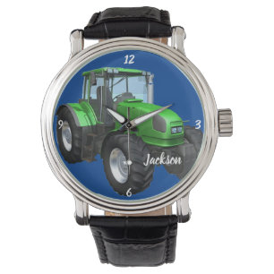 Personalised Modern Green Farm Tractor   Watch