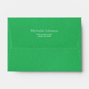 Personalised Modern Green Grainy Texture Envelope