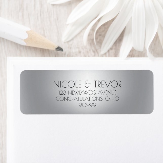 Personalised Modern Grey Return Address (Insitu)
