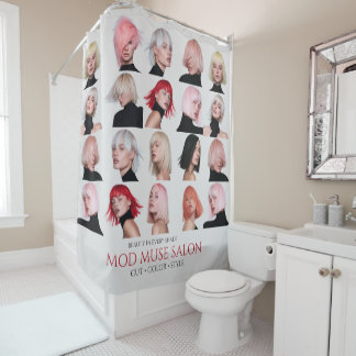 Personalised Modern Hair Colour & Hairstyle Salon Shower Curtain
