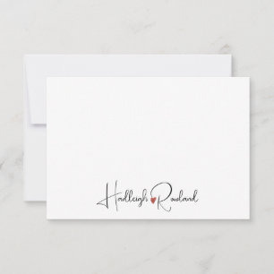 Personalised Modern Handwritten Script Name  Card