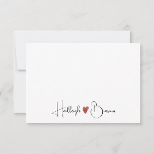 Personalised Modern Handwritten Script Name Card