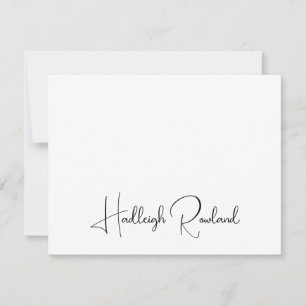 Personalised Modern Handwritten Script Name Card
