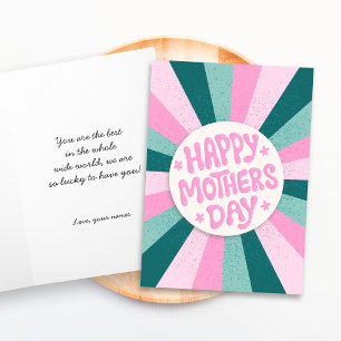 Personalised Modern Happy Mothers Day Card