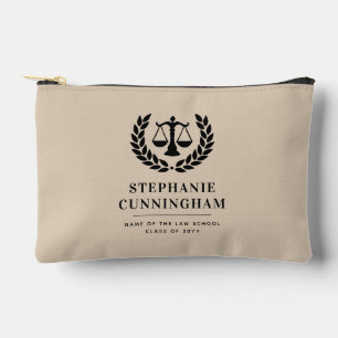 Personalised Modern Law School Graduation Accessory Pouch