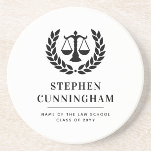 Personalised Modern Law School Graduation Coaster