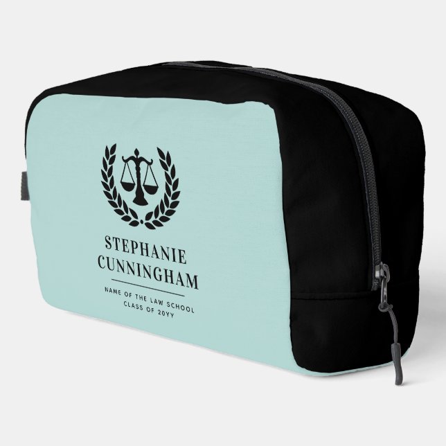 Personalised Modern Law School Graduation Dopp Kit (Right Corner)