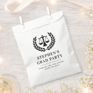 Personalised Modern Law School Graduation Favour Bags