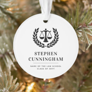 Personalised Modern Law School Graduation Ornament