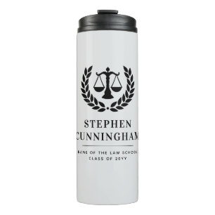 Personalised Modern Law School Graduation Thermal Tumbler