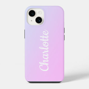 Personalised Modern Lilac Ombre iPhone 14 Case