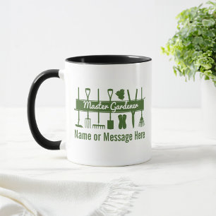 Personalised Modern Master Gardener Coffee Mug