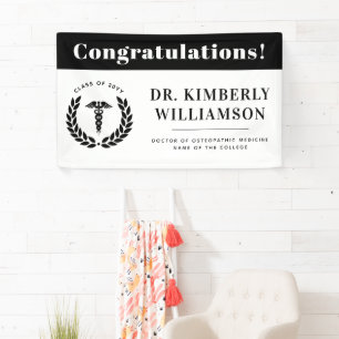 Personalised Modern Medical School Graduation Banner
