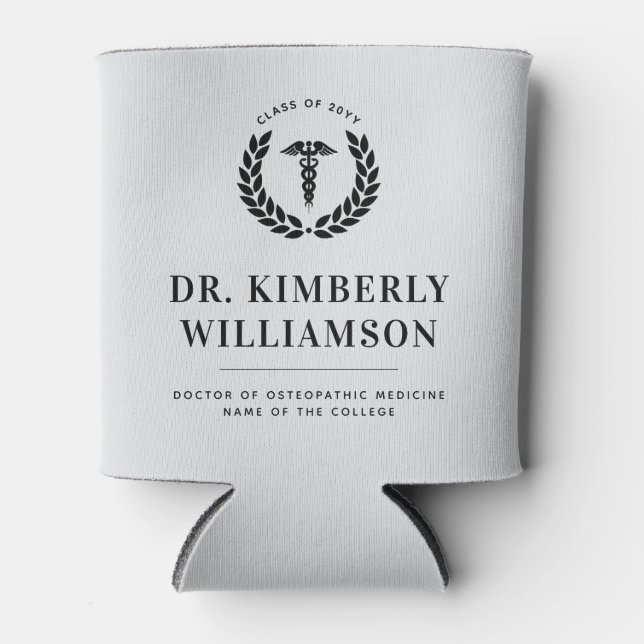 Personalised Modern Medical School Graduation Can Cooler (Front)