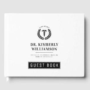 Personalised Modern Medical School Graduation Guest Book