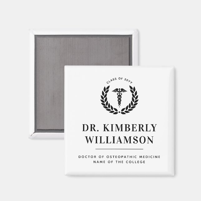 Personalised Modern Medical School Graduation Magnet (Front/Back)