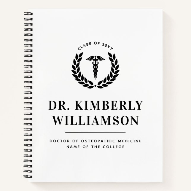 Personalised Modern Medical School Graduation Notebook (Front)