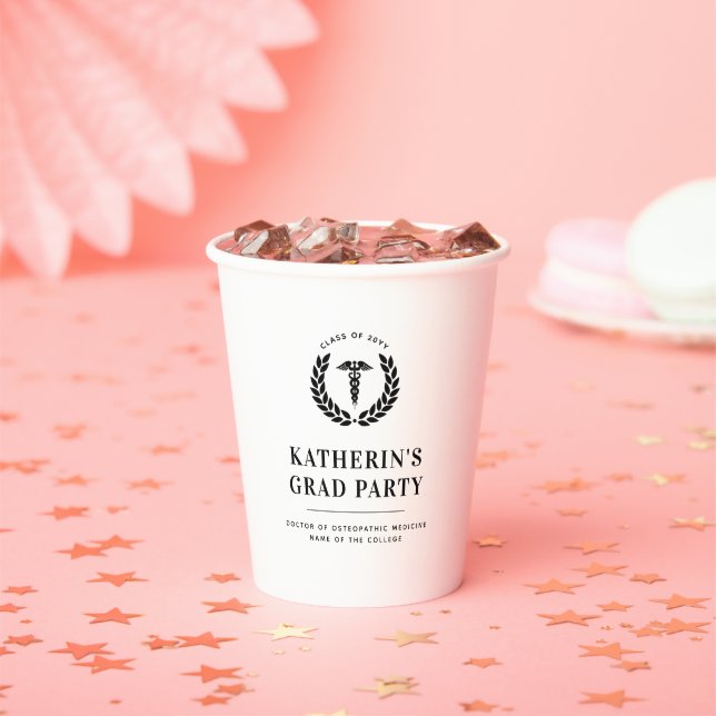 Personalised Modern Medical School Graduation Paper Cups (Insitu)