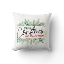 Personalised Modern Merry Christmas Family Name