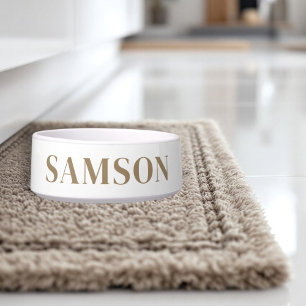 Personalised modern minimal  dogs  bowl