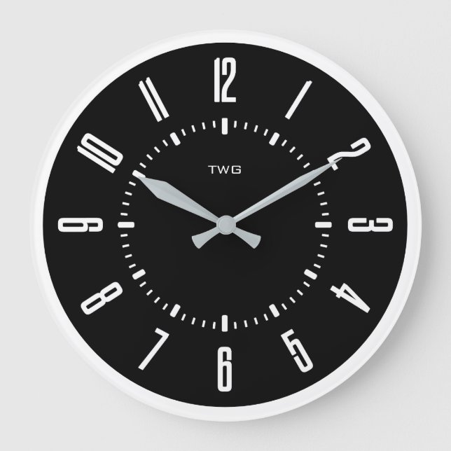 Personalised Modern Minimalist Large Clock (Front)