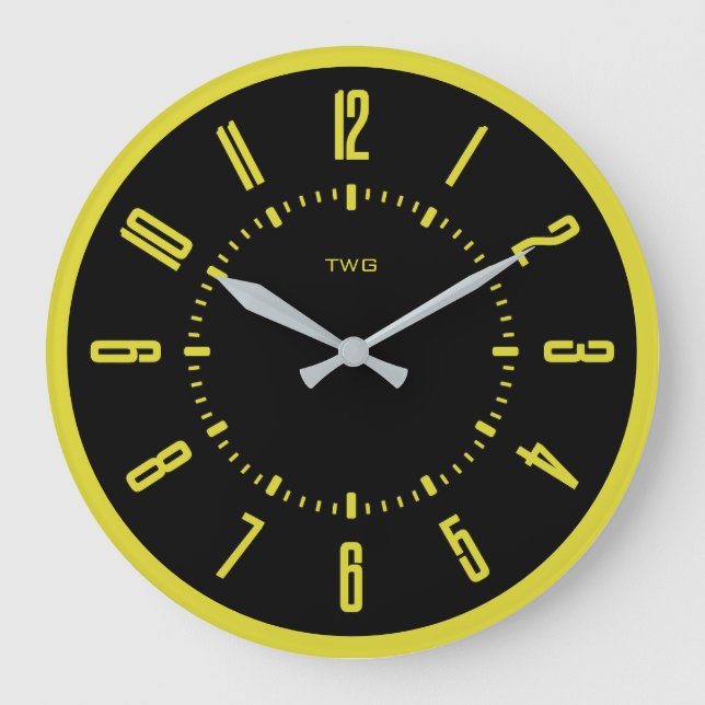 Personalised Modern Minimalist Large Clock (Front)